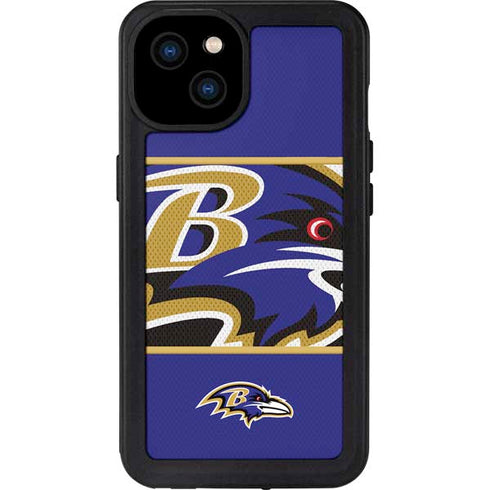 NFL Baltimore Ravens Zone Block iPhone 15 Plus Waterproof Case